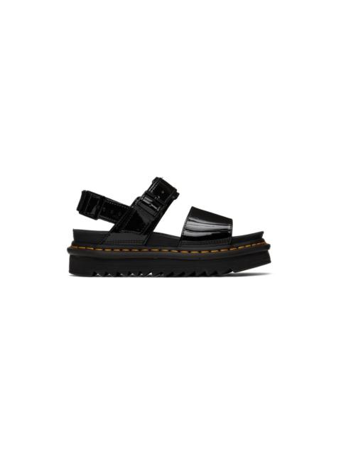 Dr. Martens Black Patent Leather Voss Sandals