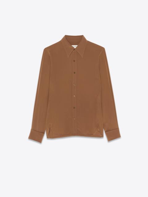 SAINT LAURENT fitted shirt in crepe de chine