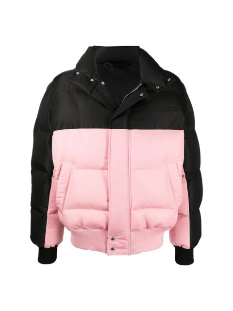 two-tone puffer jacket