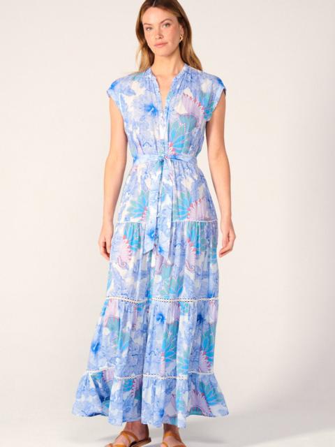 Poupette St Barth Long Dress Kora - Blue Padang