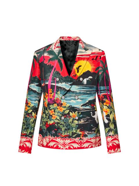 Louis Vuitton Double-Breasted Cotton And Linen Blend Tailored Jacket
