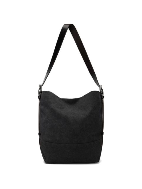 Black Small Belted Tote