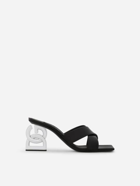 Dolce & Gabbana Polished calfskin mules with 3.5 heel