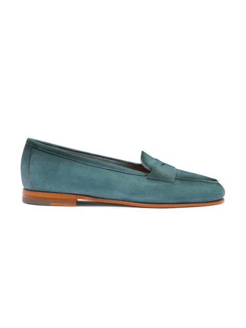 Santoni Women's light blue suede Carla loafer