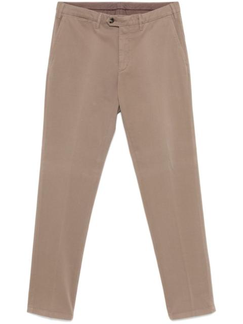 Canali gabardine-weave chinos