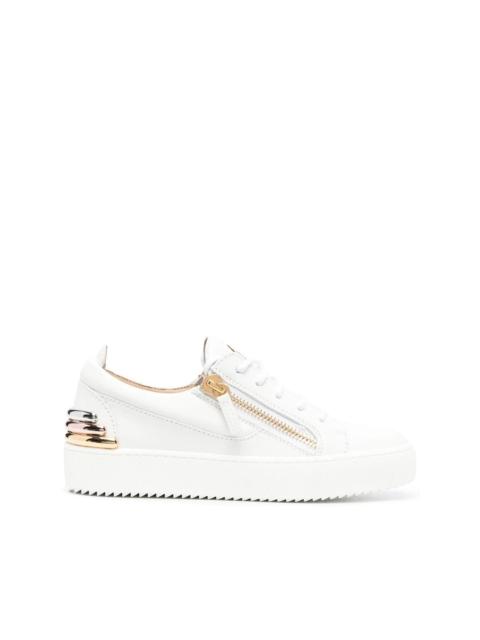 Giuseppe Zanotti zip-details leather sneakers