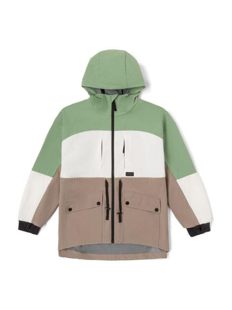 Vans (WMNS) Vans Colorblock Hoody Jacket 'Green Brown White' VN000F2RYEH