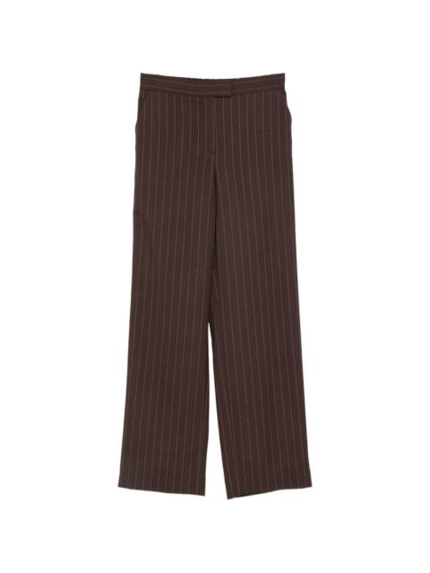 LARDINI pinstripe wide-leg trousers