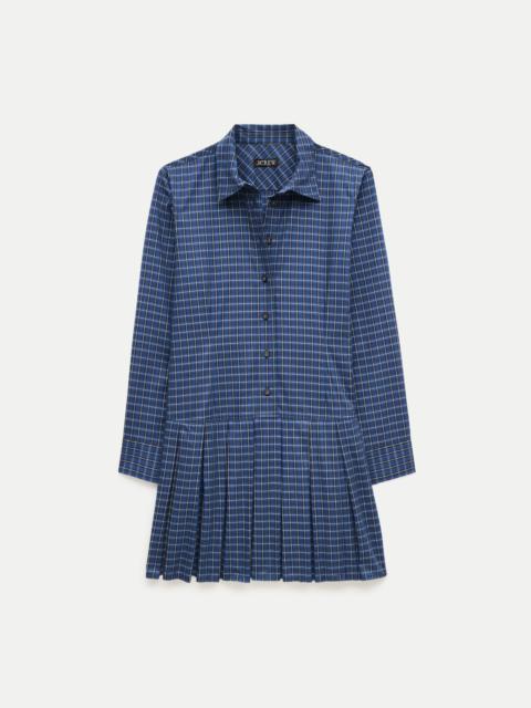 J.CREW Ophelia long-sleeve dress in plaid poplin