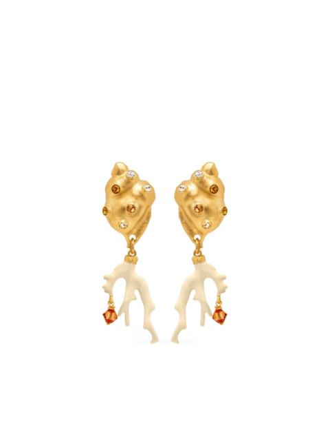 Oscar de la Renta shell drop earrings