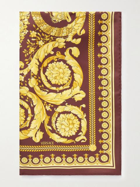 VERSACE Printed Silk-twill Scarf