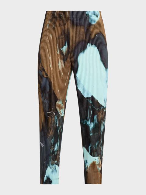 ISSEY MIYAKE Men's Multi-Agate Pleated Pull-On Pants
