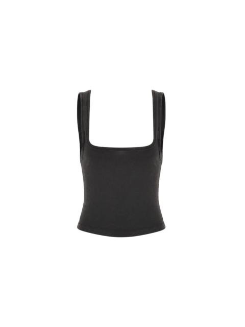 entire studios SQUARE NECK TANK WASHED BLACK