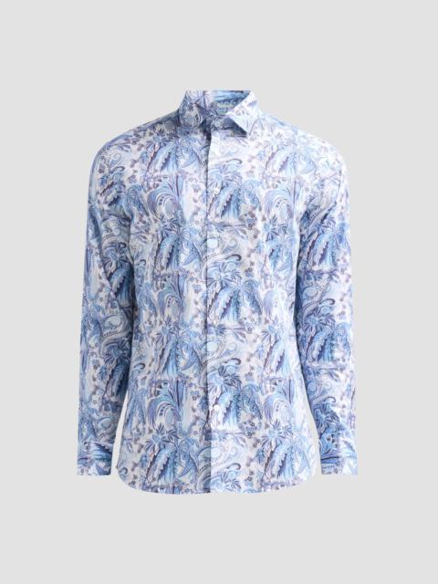 Etro Men's Roma Stretch-Cotton Shirt - Print On White Base