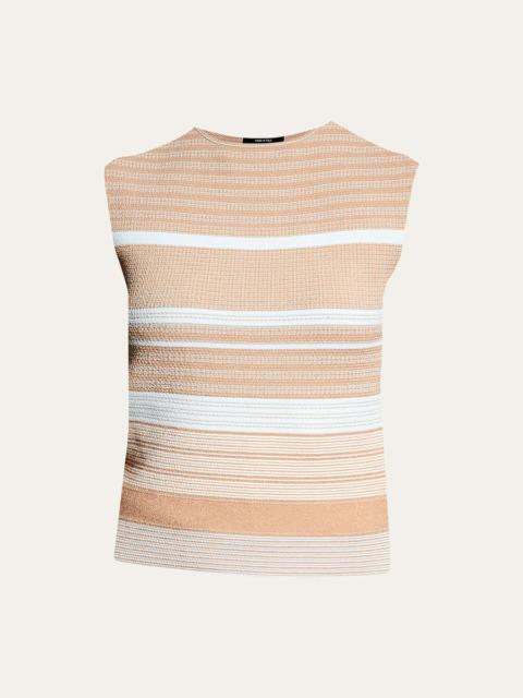 GIORGIO ARMANI Striped Knit Top