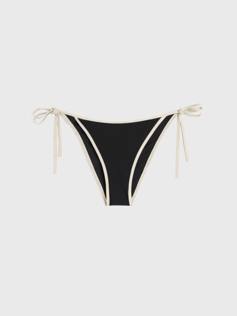 Totême Stripe tie bikini bottoms black