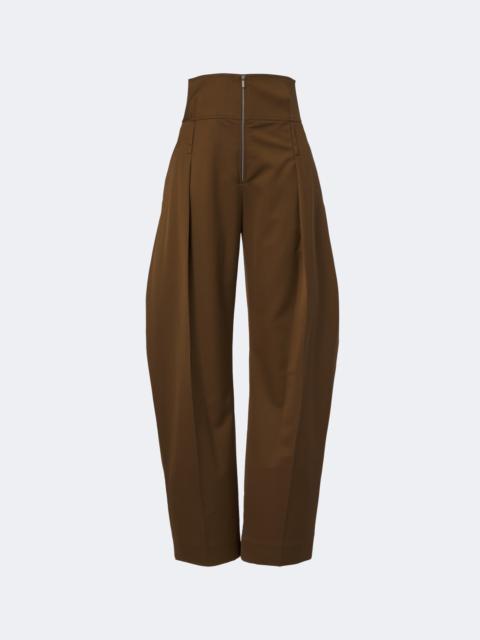 FERRAGAMO Wool and cashmere barrel-leg pants