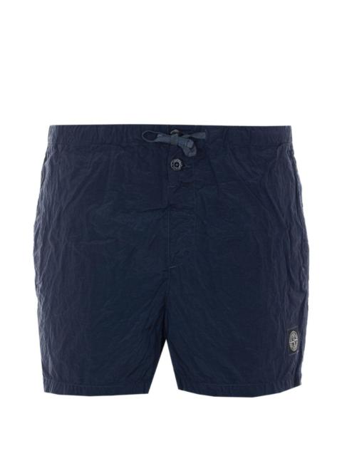 Stone Island elasticated-waist logo-patch swim shorts