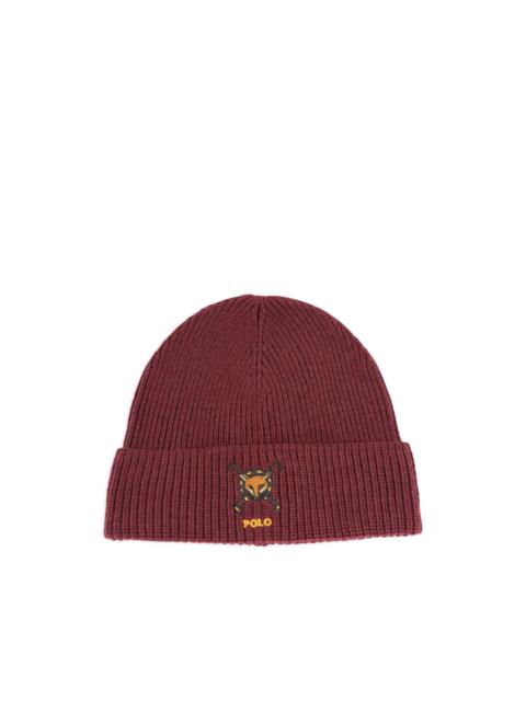 Polo Ralph Lauren embroidered rib-knit beanie hat