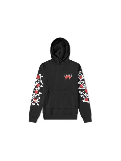 AMIRI AMIRI 3 Hearts Bones Hoodie Black