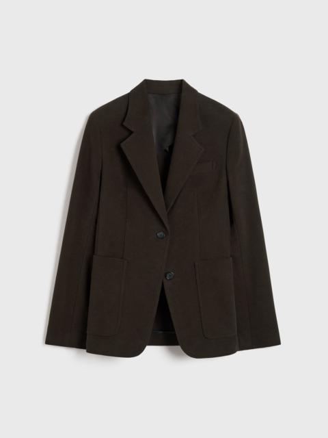 Totême Cinched-waist moleskin blazer espresso