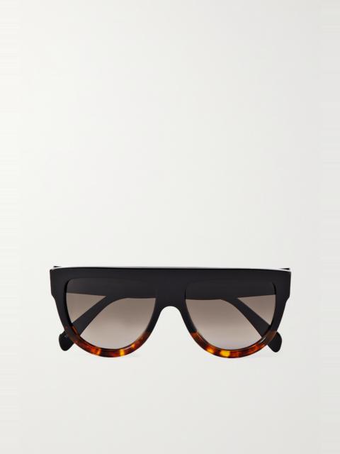 D-frame tortoiseshell acetate sunglasses