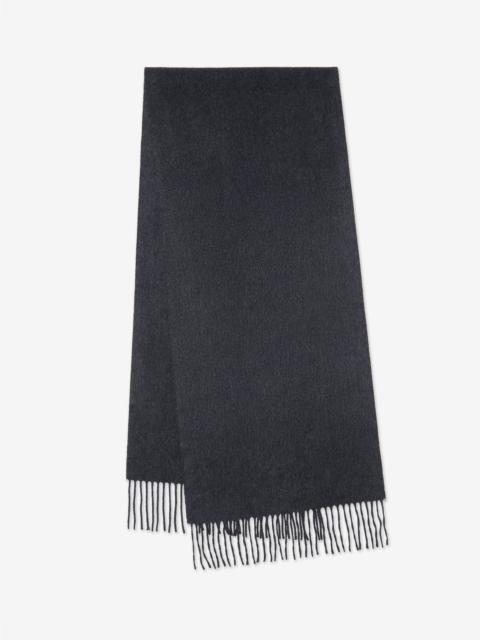 CORNELIANI Melange anthracite grey pure cashmere scarf