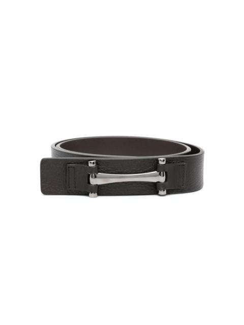 Canali pebbled-leather belt