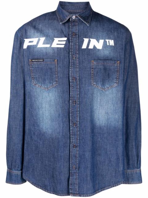 PHILIPP PLEIN logo denim shirt