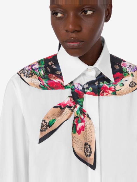 Moschino PRINTED STRETCH COTTON POPLIN SHIRT