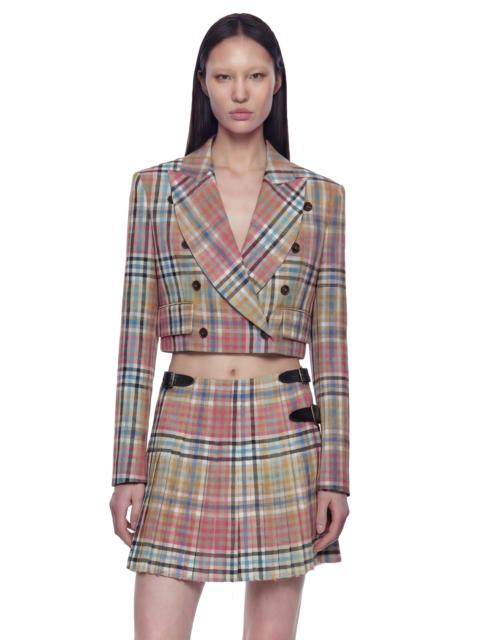 Vivienne Westwood Cropped Heather Check Blazer