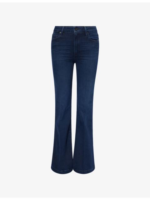 PAIGE "Genevieve 32"" Flared-Leg Mid-Rise Stretch-Denim Jeans"