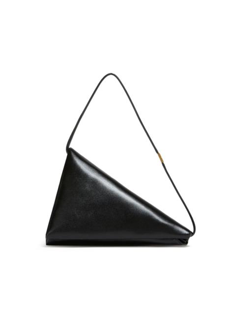 triangle leather shoulder bag