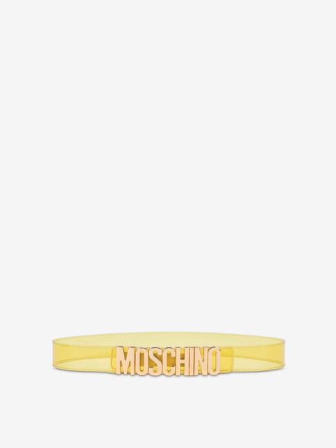Moschino LETTERING LOGO TRANSPARENT BELT