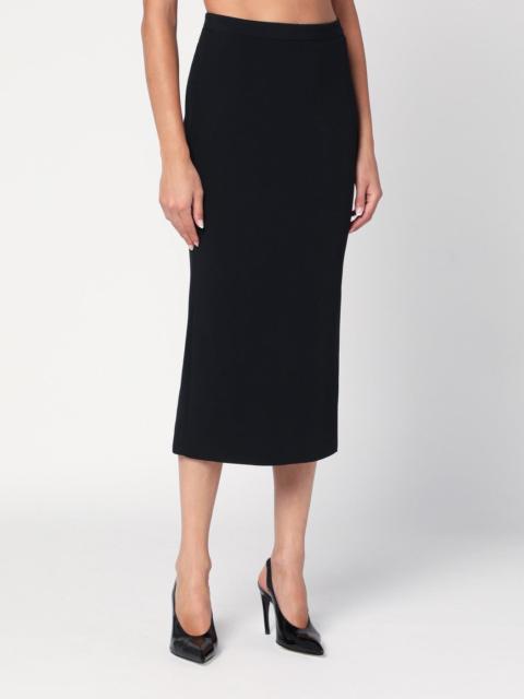 Givenchy Black midi skirt with pleats on the back