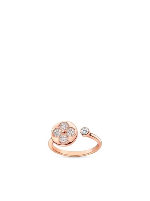 Louis Vuitton Idylle Blossom Paved Ring, 3 Golds and Diamonds Gold. Size 54