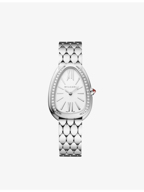BVLGARI 103361 Serpenti Seduttori stainless steel and diamond quartz watch