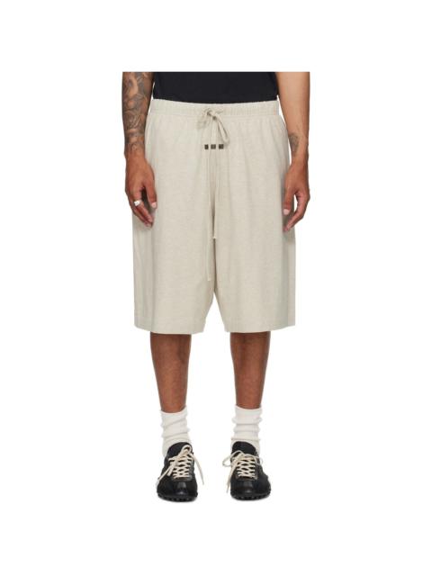 ESSENTIALS Beige Basketball Jersey Shorts