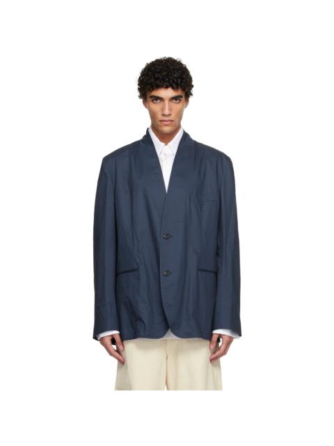 HED MAYNER Navy Cotton Blazer