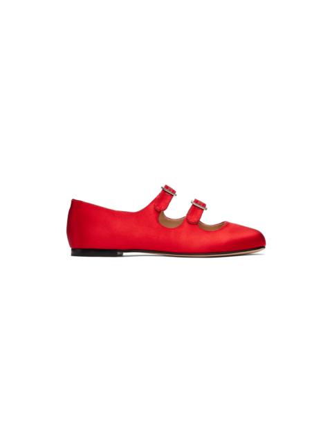 SANDY LIANG SSENSE Exclusive Red MJ Double Strap Ballerina Flats