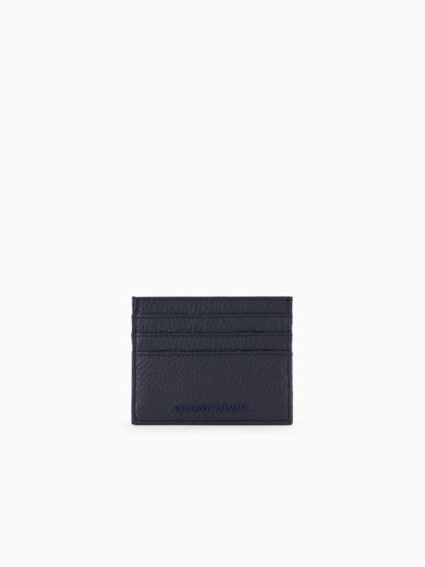 EMPORIO ARMANI Tumbled leather card holder