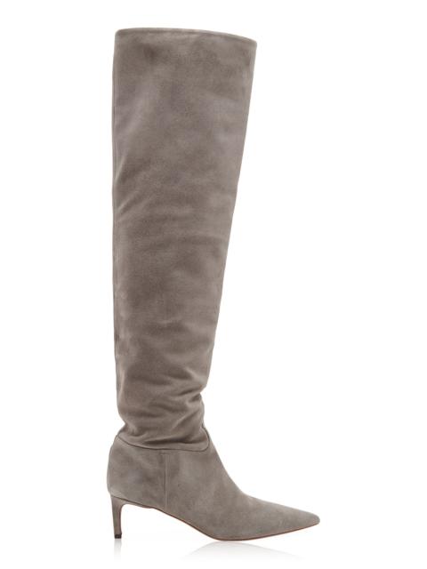 ULLA JOHNSON Carolina Suede Knee Boots grey