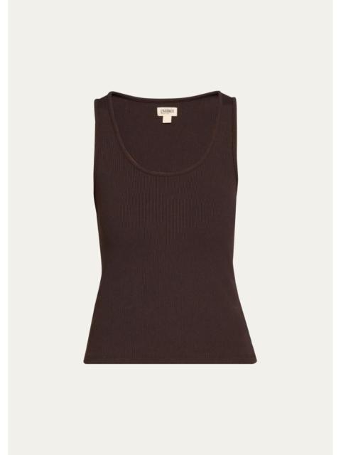 L'AGENCE Adira Scoop-Neck Tank Top