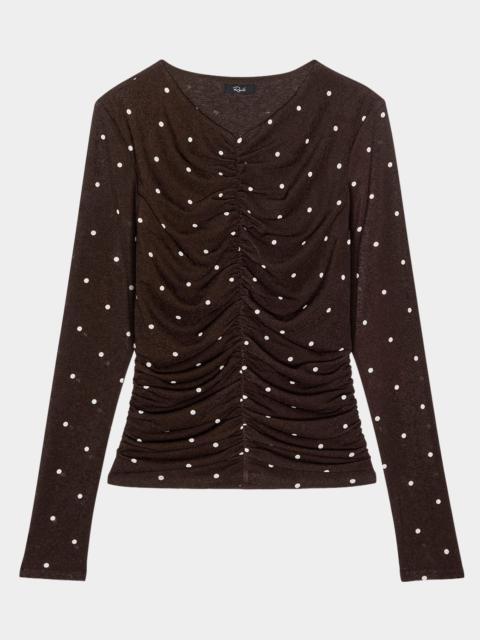 Rails Georgina Ruched Long-Sleeve Top