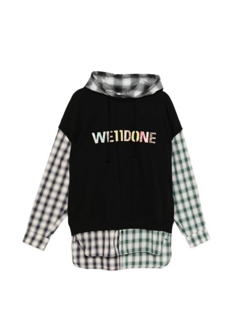 We11done logo-embossed hoodie