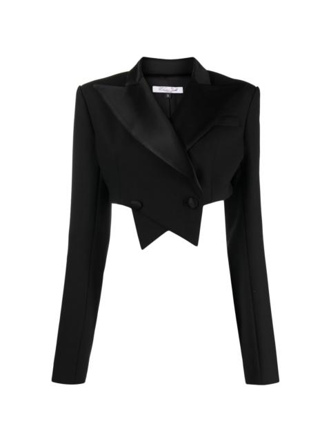 LaQuan Smith double-breasted cropped blazer