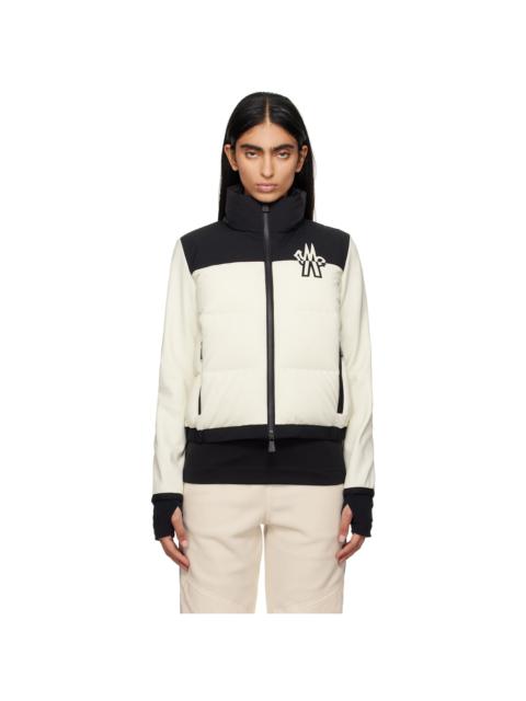 Moncler Grenoble Off-White & Black Maglia Down Jacket