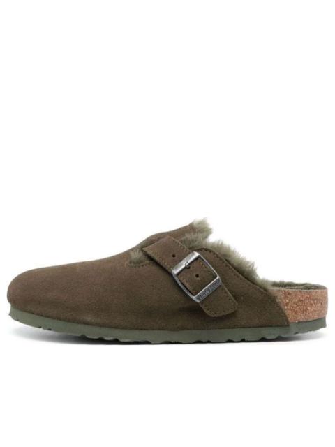 BIRKENSTOCK Birkenstock Boston Shearling Suede Leather Narrow Fit 'Thyme' 1025667