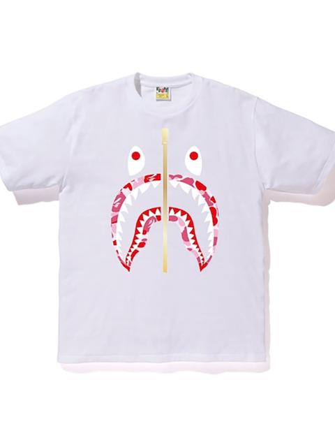 A BATHING APE® Zip Shark SS Tee "White / Pink Camo" B6CB8C63