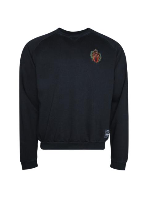 032c motif-embroidered organic cotton sweatshirt